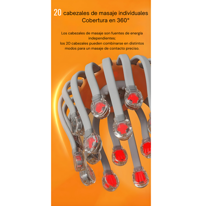 Masajeador profesional con 20 cabezales